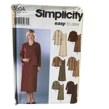 Simplicity Sewing Pattern 5904 Dress Blouse Shirt Jacket Misses Size 8-14 - $9.74
