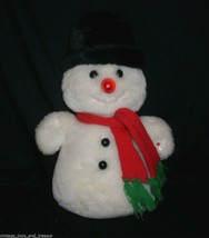13&quot; VINTAGE 1988 CHRISTMAS SNOWMAN STUFFED ANIMAL TOY PLUSH BROKEN SAN F... - £15.16 GBP