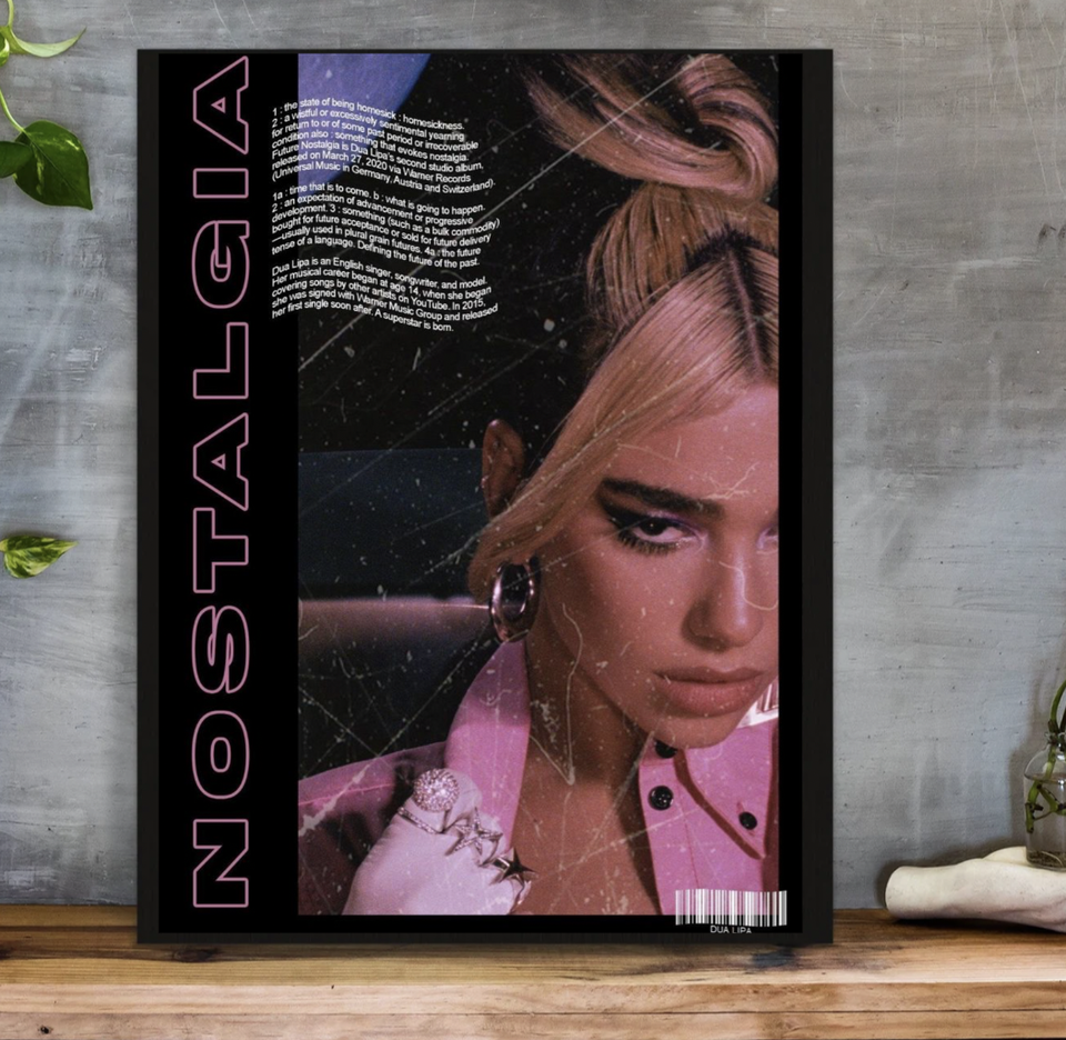 Dua Lipa Poster, Future Nostalgia Poster, Dua Lipa Wallpaper, Radical Optimism