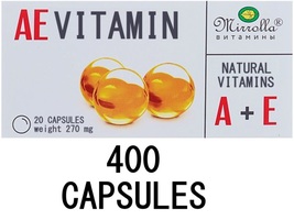 Vitamin AE Capsules 270 mg - 400 pcs. 40 packs of 10 pieces each - $70.00