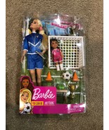 Barbie You Can be Anything Soccer Football Coach GLM53/GLM47 NEW IN BOX - £12.32 GBP
