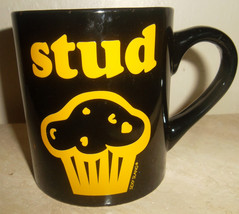 Sexy Slang &quot;Stud&quot; Muffin Collectible Black Color Ceramic Coffee Novelty Mug, New - £23.44 GBP