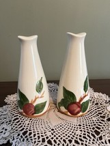 Pair of Franciscan Ware OVERSIZED 6.25&quot; tall Salt &amp; Pepper Shakers Ceramic Apple - £20.52 GBP