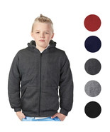 Boys Kids Toddler Athletic Soft Sherpa Lined Fleece Zip Up Hoodie Sweate... - $30.71+