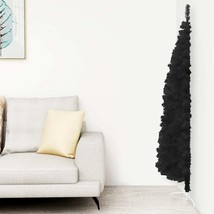  Artificial Half Christmas Tree Black PVC, Steel Slim - $993.00 MXN