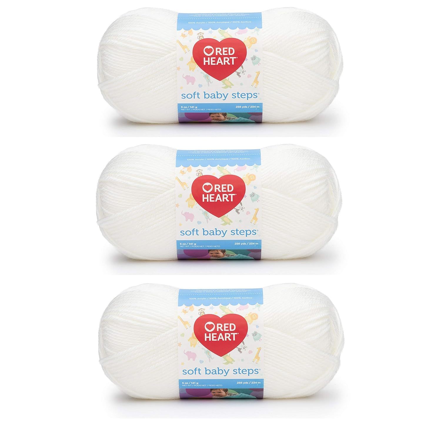 Red Heart E746-9600 Red Heart Soft Baby Steps Yarn - White - £29.56 GBP
