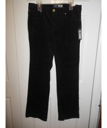 NWT Ladies Izod Black Corduroy Jeans 12 Just Right Boot Cut - £18.08 GBP