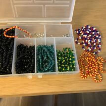Mixed Lot Beads For Jewelry Making In Plastic Case - $7.39