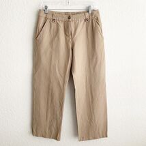 LL Bean women's 8 P Petite Nylon Spandex khaki Tan pants 0 DCG2 Stretch - $19.20