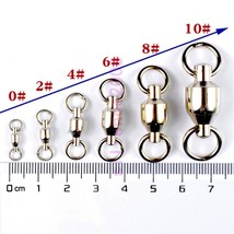 Heavy Duty Ball Bearing Swivel Solid Rings Sea Fishing 0/1/2/3/4/5/6/7/8/10# Lot - £3.19 GBP+