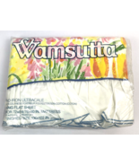 Vintage Wamsutta Ultracale King Flat Sheet Flower Garden Watercolor Flor... - £55.68 GBP