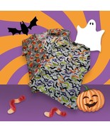 Lot Of 2 Size M Halloween Scrubs Tops~bats and candy corn~medical vet de... - $31.09 CAD