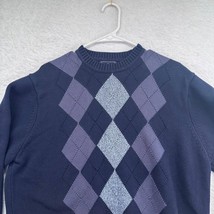 Dockers Sweater Adult Large Navy Blue Pullover Argyle Style Diamonds Knit Mens - £15.49 GBP