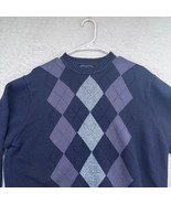 Dockers Sweater Adult Large Navy Blue Pullover Argyle Style Diamonds Kni... - $19.79