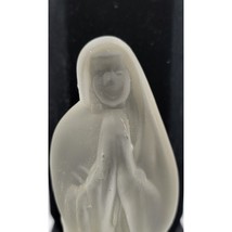 Vtg Lead Crystal Praying Saint Frosted Art Glass Statue Figurine Collect... - £21.77 GBP