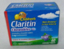 Claritin Children’s Chewables Grape 60 Count  - £19.89 GBP