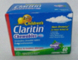 Claritin Children’s Chewables Grape 60 Count  - £18.74 GBP