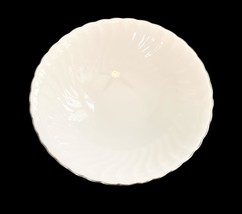 Syracuse China Wedding Ring Silhouette Serving Bowl 8.5" White Silver Trim USA image 3