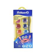 Pelikan Jr. Washable Watercolor &amp; Brush Set 6 Colors (075212US) - €8,84 EUR