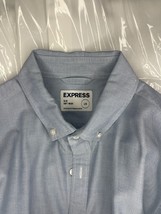 Express WHITE &amp; Brown Check Men&#39;s Sz L Slim Soft Cotton Button Down - $225.20 MXN