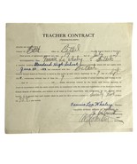 Vintage 1929 Teachers Contract Bath County Bethel Kentucky Fannie Lea Wh... - $15.59 CAD