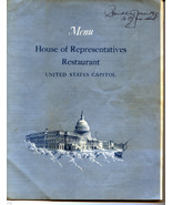 1964 House of Representatives Restaurant menu Signed by Paul C Jones of Mo. - $8.00