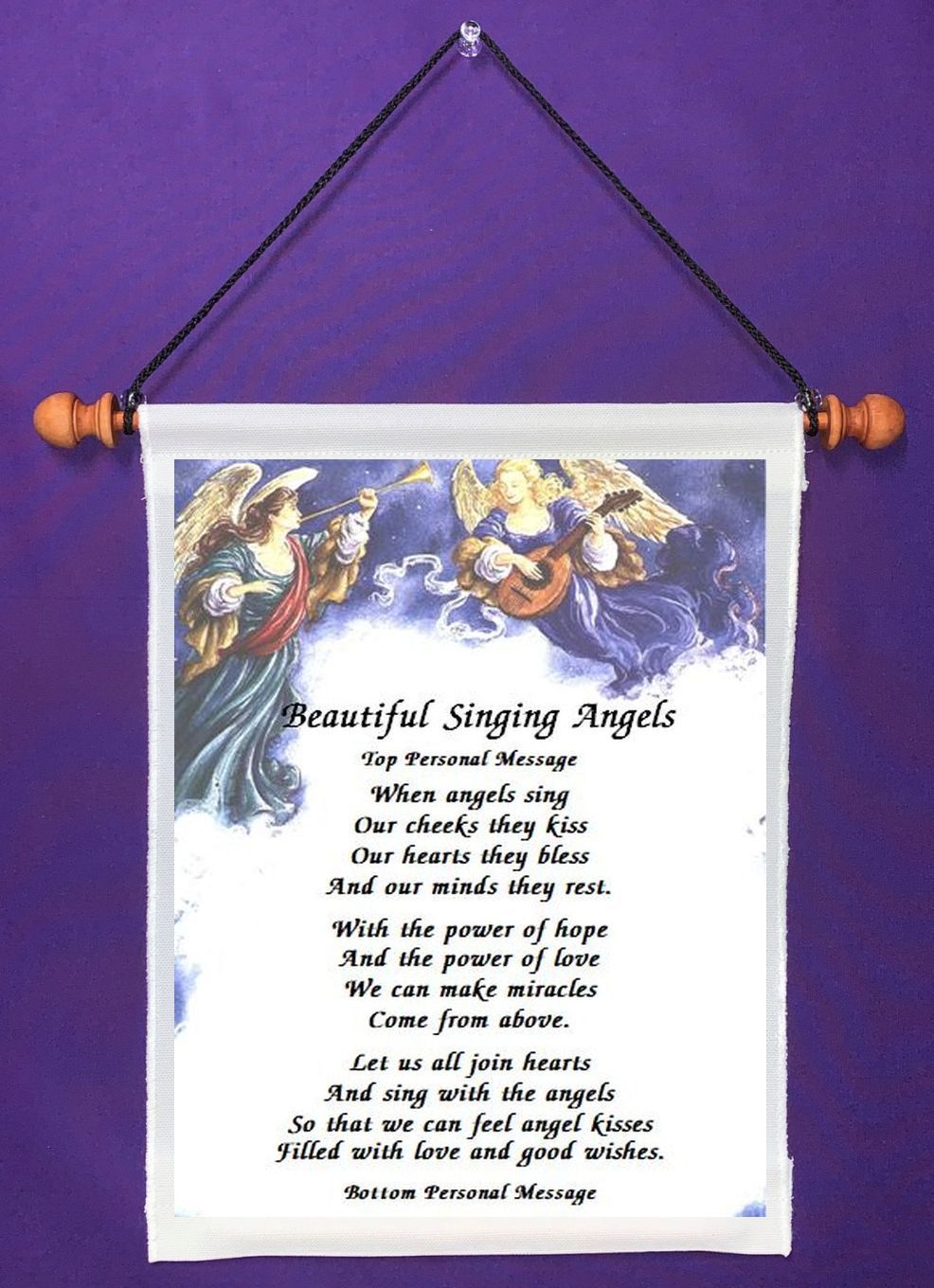 Beautiful Singing Angels - Personalized Wall Hanging (334-1) - £15.67 GBP