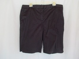 Talbots shorts adjustable waist Bermuda Size 16 navy blue inseam 10&quot; - $17.59