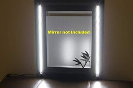 MAKEUP MIRROR LED light white color Dual 2ft VANITY MIRROR LIGHT SET + U... - $59.39