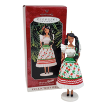 Vintage 1998 Hallmark Mattel Mexican Barbie Doll Keepsake Christmas Ornament - £21.66 GBP