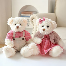 Lovely Couple Teddy Bear Plush Toys Dress Bear Dolls Stuffed Soft Toy For Girls  - £25.55 GBP