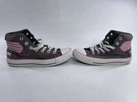 Converse Chuck Taylor Shoes All Star Pink &amp; Gray Tongue High Top Size 4 - £19.02 GBP