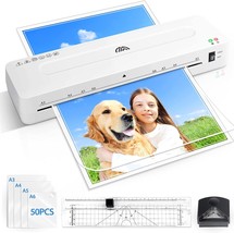 A3 Laminator, 13 Inches Laminator Machine with 50pcs Laminating Sheets P... - £36.95 GBP