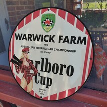 1973 Vintage Style Warwick Farm Marlboro Cup Fantasy Porcelain Enamel Sign - £98.07 GBP