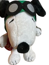 P EAN Uts Snoopy Aviator Animated Plush Christmas Sings - £11.60 GBP