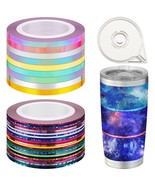 69 Rolls 1 Mm 3 Mm Line Striping Tape For Tumblers Making Holographic Pi... - £14.60 GBP