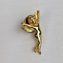 Cherub Gold Tone Angel Vintage Lapel Pin - £7.90 GBP