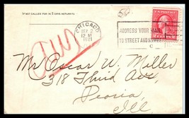 1921 ILLINOIS Cover - Chicago to Peoria, IL F6 - $2.96