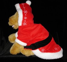 Pet Dog Puppy Pup Jacket Coat Hooded MEDIUM Santa Claus Halloween Costume Soft - £6.92 GBP