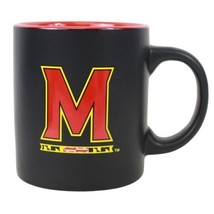 NCAA Maryland Terrapins Official 14oz Ceramic 2-Tone Black Matte Coffee Cup Mug - $22.24