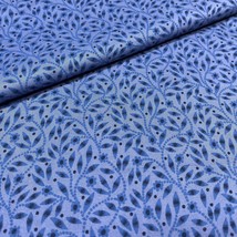 New Basics Fabric Flower Vines Blue P&amp;B Textiles 100% Cotton 51&quot; Long x 41&quot; Wide - £11.31 GBP