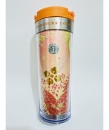 Starbucks Spring Flowers 2010 Tumbler Orange Gold 12 oz NEW Hong Kong - $476.86 MXN