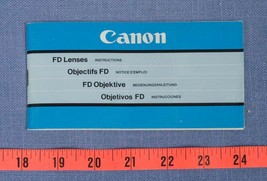 Vintage Canon FD Lenses Instructions Manual / Booklet 1981 dq - £11.76 GBP
