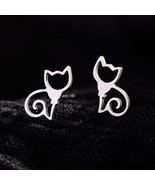 Cat Stud Earrings - $61.58 CAD