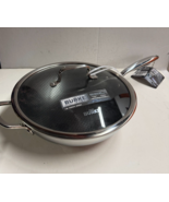 David Burke Geo Clad series 5-qt Heavy Stainless 12&quot;  Wok With Glass Lid... - $59.35