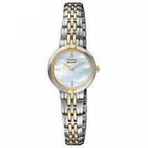 NEW* Citizen EX1094-51E Eco Drive Silhouette Two Tone SS Black Dial Womens Watch - £95.57 GBP