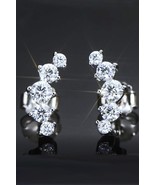 All You Need Moissanite Platinum-Plated Earrings - $1,681.13 MXN