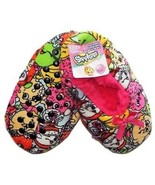 Shopkins Fuzzy Babba Slipper Socks Size M/L Pink 1 Pair Gripper Bottoms NEW - £8.12 GBP