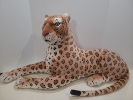 Large Jumbo Oversized 38&quot; Plush Leopard Cheetah Big Jungle Cat Stuffed Animal - £60.07 GBP