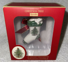 Spode Christmas Tree Kitten in Stocking Ceramic Holiday Ornament NIB 3.5” - £13.58 GBP
